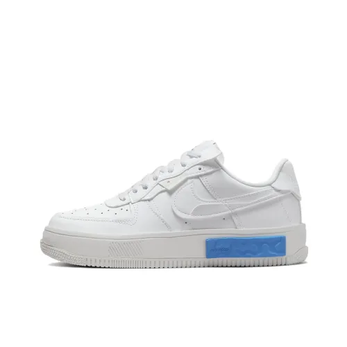 Nike Air Force 1 Fontanka противоскользящие устойчивые к истиранию легкие низкие скейтбординговые кроссовки женские белые синие