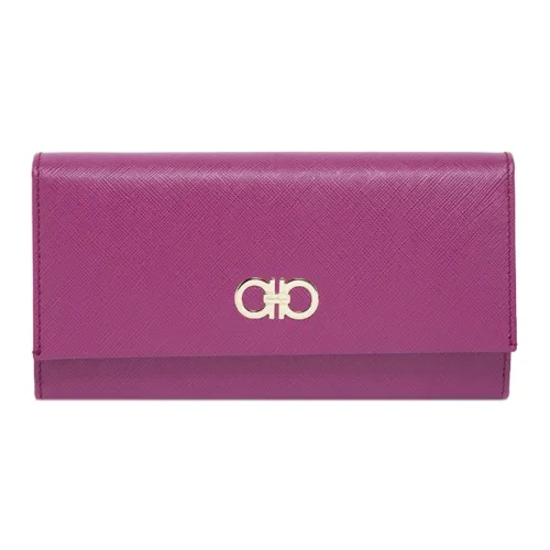 Ferragamo Кошелек из коровьей кожи женский малиново-красный