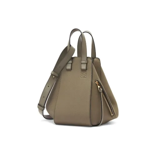 LOEWE Soft с текстурой Телячья кожа Hammock Сумка Плечевая сумка Маленькая Женская Лавровый зеленый