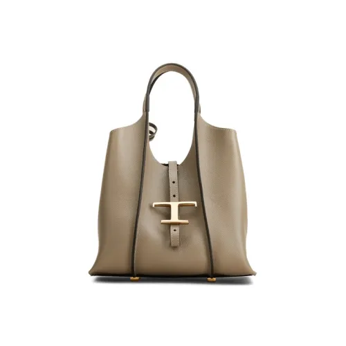 TOD'S Кожа Сумка для покупок Сумка через плечо Сумка мини Женская Серый