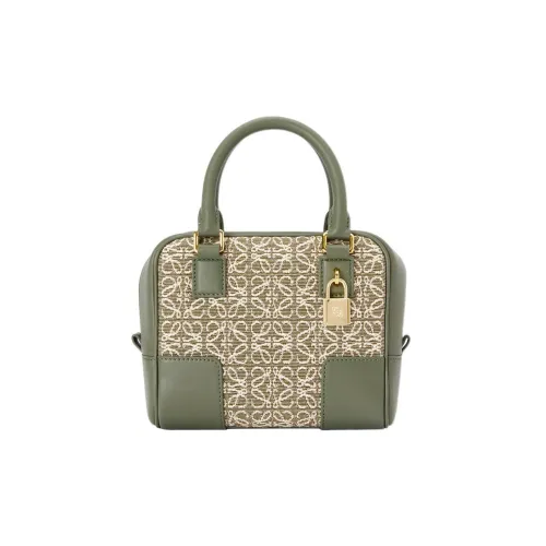 LOEWE Amazona Anagram Жаккард Телячья кожа Сумка через плечо Сумка через плечо Стандартная Женская Зеленая Авокадо Зеленая