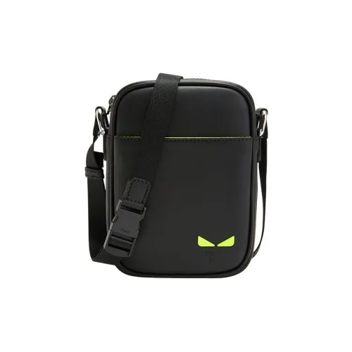 FENDI Сумка через плечо из коровьей кожи маленькая мужская черная