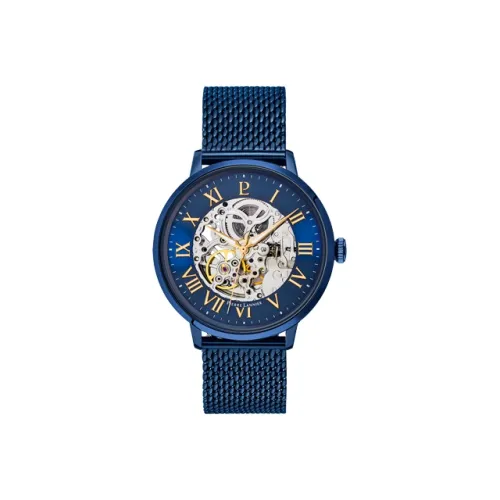 PierreLannier Наручные часы Механический механизм Нержавеющая сталь Ремень Череп Циферблат Мужские часы 318B468