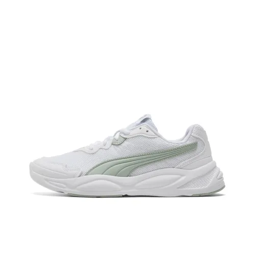 PUMA 90s Runner Low Топ Беговые кроссовки Унисекс Белый Серый Зеленый