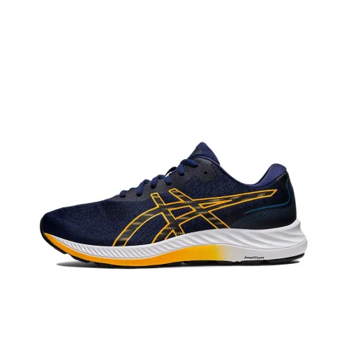 Asics Гель Excite 9 Low Топ Беговые кроссовки Мужской Морской синий Желтый