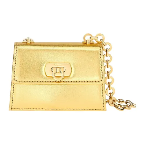 FERRAGAMO Кожа Сумка через плечо Мини Женская Золотая