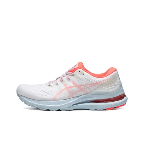 Asics Gel Kayano 28 Low Top Марафон Беговые кроссовки Женские Белый Оранжевый Красный