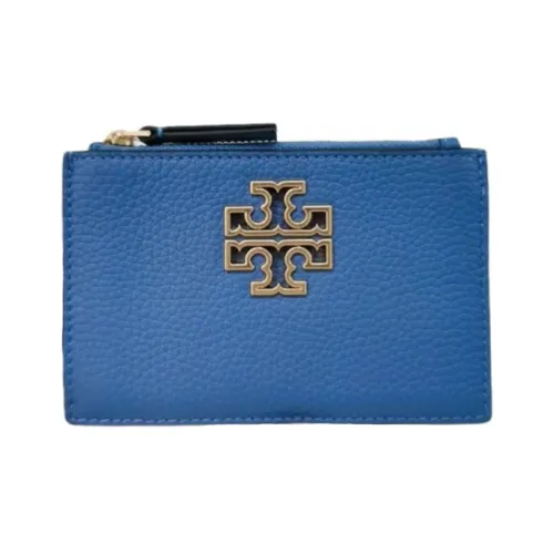 Tory Burch Кожа Монета Кошелек Держатель для карт Женский Синий