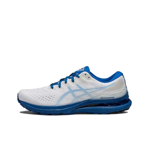 ASICS Gel Kayano 28 Low Top Air Cushion Марафон Беговые кроссовки Мужские Белый Синий
