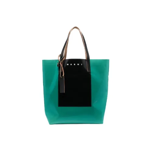 MARNI PVC Поливинилхлорид Сумка Стандартная Женская Черная и Зеленая