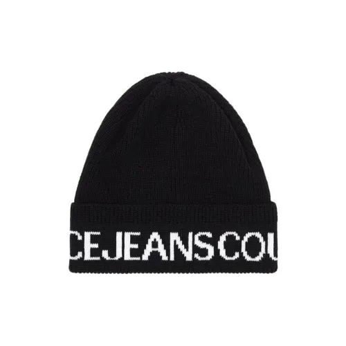 VERSACE Вязаные шапки черного цвета унисекс