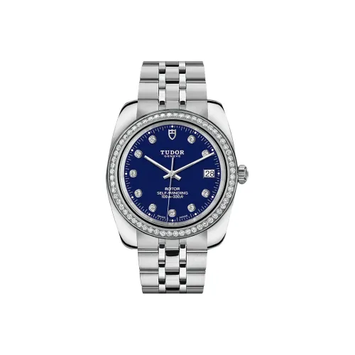 TUDOR Classic Collection Автоматический Механический Механизм Унисекс Часы 38 мм Синий Циферблат