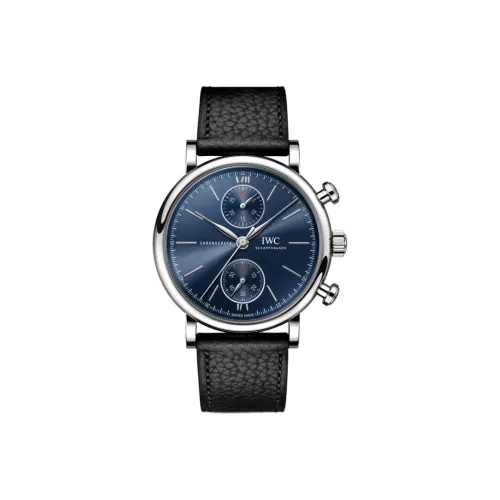 IWC Portofino Коллекция Автоматический Механический Механизм Мужские Часы Часы 39 мм Синий Циферблат Коровья Кожа Ремешок