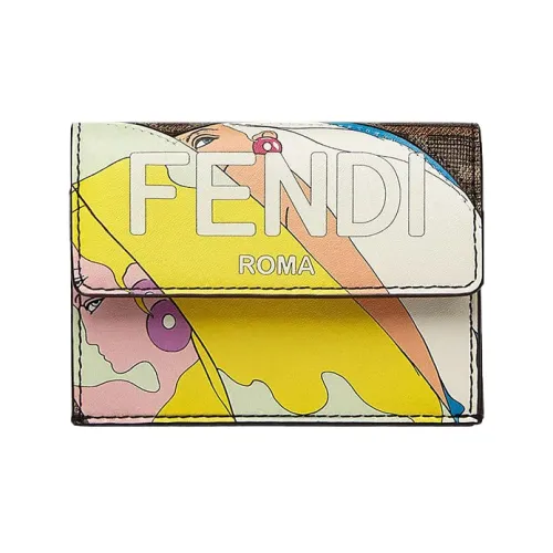FENDI PU (полиуретан) Картхолдер Женский Коричневый