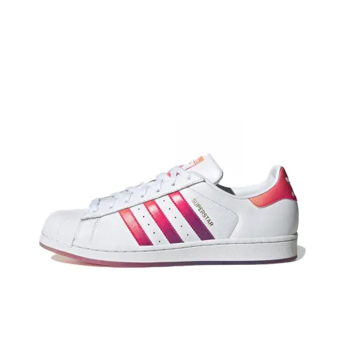 Adidas Originals SUPERSTAR LOW Скейтборд Кроссовки Унисекс Белый Розовый Фиолетовый
