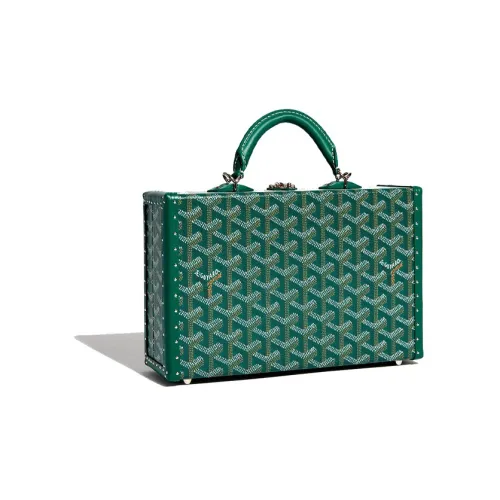GOYARD Grand Hôtel Холст с кожей Сумка для коробок Сумка Женская Зеленая