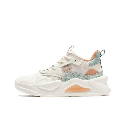 361° Jincheng Дышащий Низкий Топ Спортивная Повседневная Обувь Женская Белый Зеленый