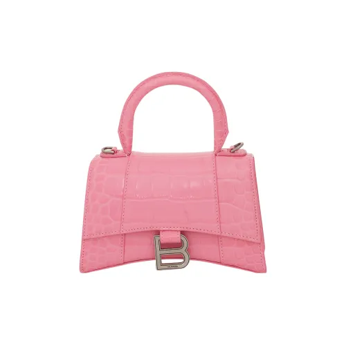 Balenciaga HOURGLASS Телячья кожа Сумка Hourglass Портативная Сумка через плечо Сумка на плечо Женская Фуксия