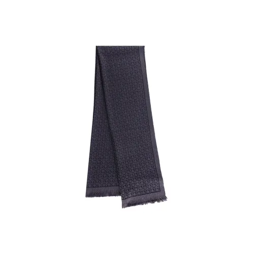 Ferragamo Шарфы из шерсти Wool Knit Синий Унисекс
