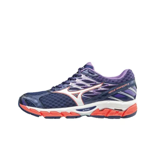 Mizuno Wave Paradox 4 Slip-resistant Abrasion-resistant Low-top Беговые кроссовки Женские Фиолетовый Белый Оранжевый