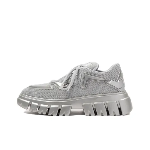 PRADA Techno Повседневная обувь Женская Серебряная