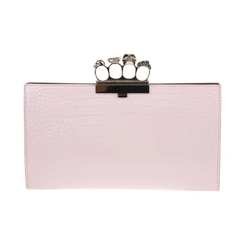 Alexander McQueen Клатч из коровьей кожи стандартный женский розовый