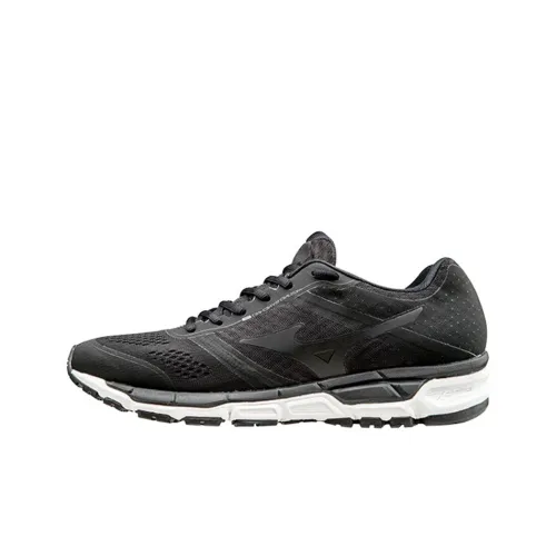 Mizuno Synchro M Low Топ Беговые кроссовки Мужской Черный белый