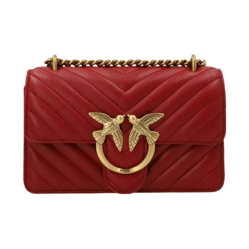 PINKO Овчина с коровьей кожей Swallow Сумка Сумки через плечо Сумка на плечо Женская Красная