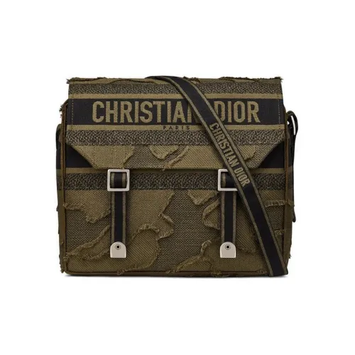 DIOR DiorCamp Потертый холщовая сумка сумка через плечо сумка на плечо стандартная унисекс армейский зеленый