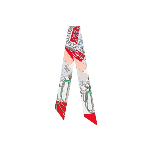 HERMES Twilly Шелковые Шарфы Женские Красный