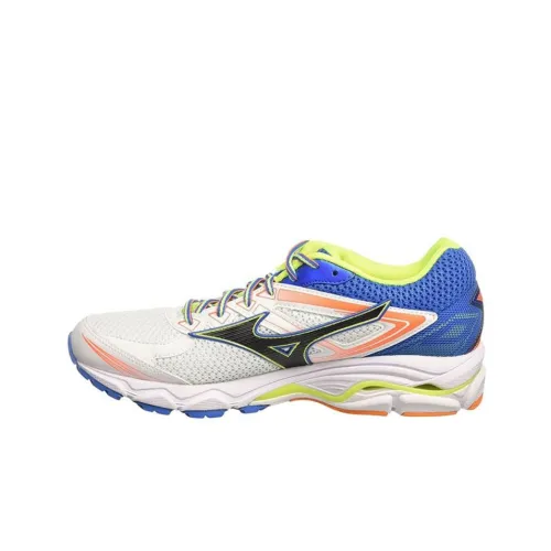 Mizuno Shock Absorbers Slip-Resistant Abrasion-Resistant Low-Top Беговые кроссовки Мужские Белый Синий и Оранжевый