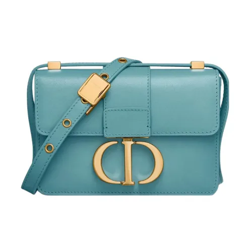 DIOR 30 Montaigne Гладкая коровья кожа Сумка для коробок Сумка через плечо Сумка на плечо Женская Небесно-голубая