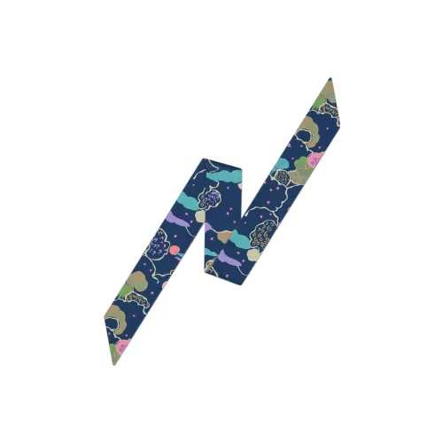 DIOR Шелковые шарфы Темно-синий Женские