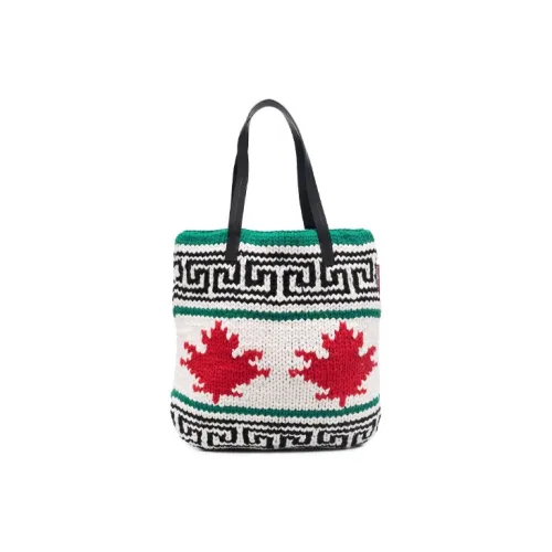 DSQUARED 2 Коровья кожа Тоут Сумка Сумка для покупок Сумка Женская Зеленая Красная Белая Черная