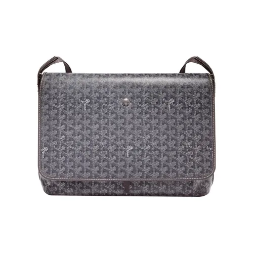 GOYARD CAPETIEN Холст и кожа Конверт Сумка Курьерская сумка Сумка через плечо Сумка на плечо Средняя Унисекс Серый