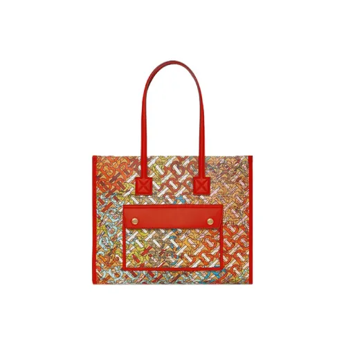 Burberry Freya Коровья кожа Тоут Сумка Сумка для покупок Сумка на плечо Сумка Маленькая Женская Многоцветная