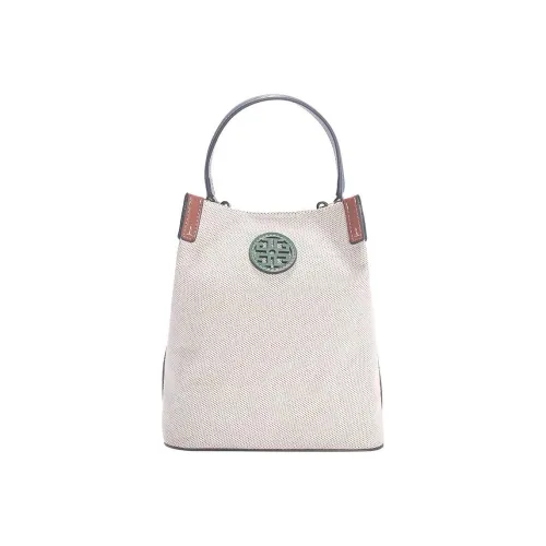 TORY BURCH Blake Холст Ведро Сумка Холст Сумка Холст Сумка через плечо Женская Белая Сумка