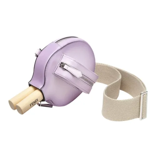 FENDI Телячья кожа Настольный теннис Сумка через плечо Мужская Светло-фиолетовая