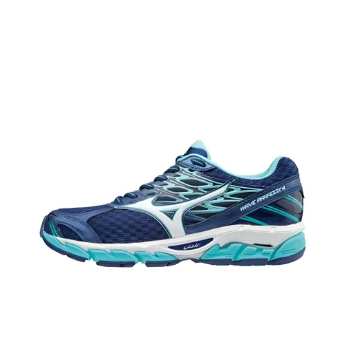 Mizuno Wave Paradox 4 Амортизаторы Шок-поглощающие Противоскользящие Устойчивые к истиранию Низкий Топ Беговые кроссовки Женские Синий Белый