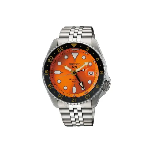 SEIKO Автоматический Механический Механизм Мужские Часы 42,5 мм Оранжевый