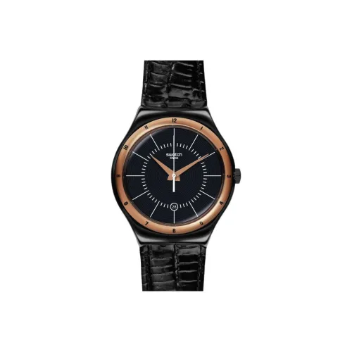 SWATCH 2015 Spring Summer Collection Кварцевый механизм Унисекс Часы 41 мм Черный циферблат Корпус из нержавеющей стали