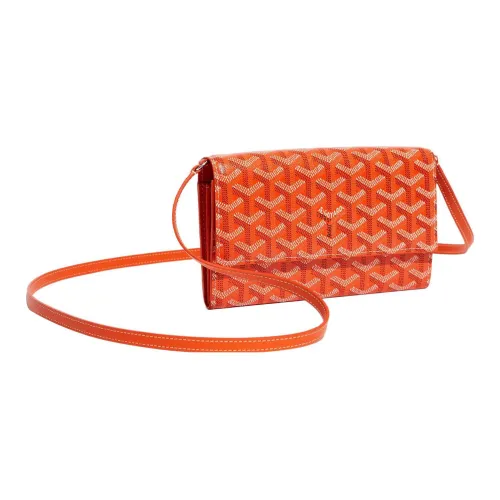 GOYARD Varenne Холст и Кожа Сумка через плечо Женская Апельсин