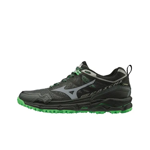 Mizuno Wave Daichi 4 GT Low Топ Беговые кроссовки Унисекс Черный Зеленый