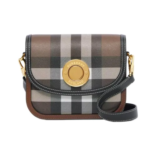 Burberry Elizabeth Коровья кожа Сумка через плечо Маленькая Женская Коричневая