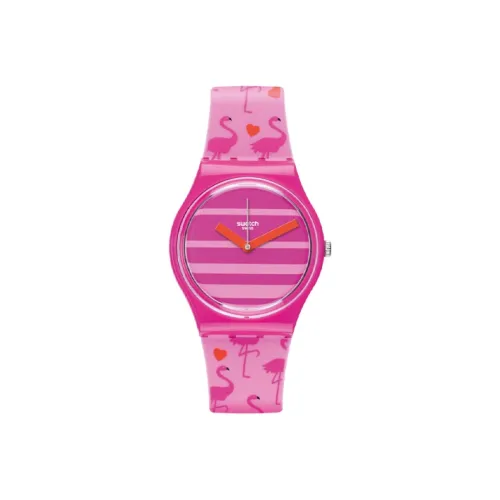 Swatch Quartz Movement Женские часы 34 мм Розовые