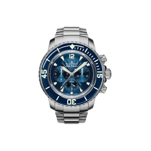 BLANCPAIN FIFTY FATHOMS Автоматический Механический Механизм Мужские Часы Часы 45 мм Синий Циферблат Ремешок из Нержавеющей Стали