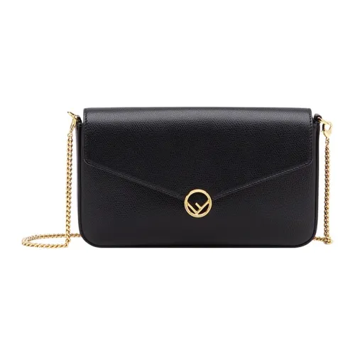 FENDI Сумка-конверт из телячьей кожи сумка через плечо мини женская черная