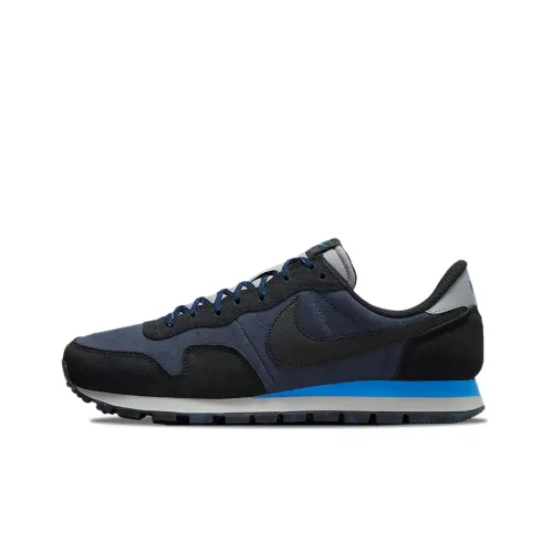 Nike Shock Absorbers Slip-Resistant Abrasion-Resistant Low Top Marathon Беговые кроссовки Мужские Black Blue