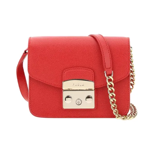 Furla Кожа Маленькая Квадратная Сумка Сумка через плечо Мини Женская Красная