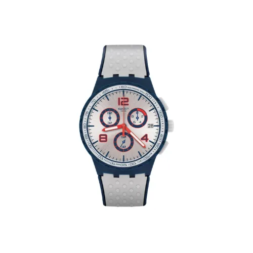 Swatch Quartz Механизм Мужские часы 42 мм Серебряные